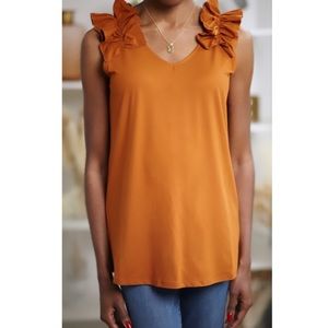 NEW Sleeveless Ruffle Top